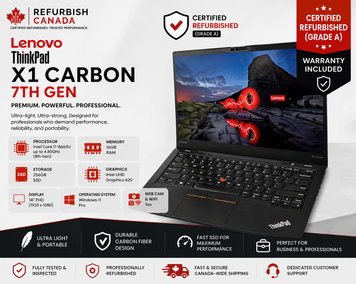 Lenovo ThinkPad X1 Carbon 7th Gen Touchscreen i7-8665U 16GB 256GB