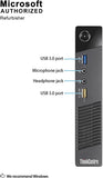 Lenovo ThinkCentre M93P Tiny Mini Desktop PC | Intel Core i5-4590T (Quad-Core) up to 3.6GHz (4th Gen) | 16GB RAM, 256GB SSD, WIFI, Keyboard and Mouse, Windows 10 Pro, VGA + DP, Gigabit Ethernet  - 1 Year Warranty