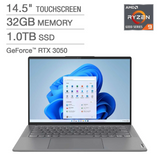 Lenovo Slim 7 Pro X 14ARH7 14.5" Touchsscreen Notebook (BRAND NEW) - IPS 3K (3072x1920) 120Hz Display - Ryzen 9 6900HS Octa-core (8 Core) 3.30 GHz upto 4.90 GHz , 32GB DDR5 RAM, 1TB NVme SSD, GeForceRTX 3050 4GB GDDR6, Windows 11 Gray