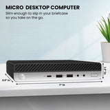 HP ProDesk 600 G4 Mini PC Desktop Computer | Intel Core i5-8500T Boost @ 3.50GHz (8th Gen) | 8GB RAM-32GBRAM | 256GB SSD-512GB SSD | Intel UHD Graphics | Windows 11 Pro | Keyboard & Mouse Included | Grade A Certified Refurbished | Warranty Included HP