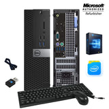 Dell OptiPlex 7040 (SFF) Desktop & Dell 22inch LED (FHD) Screen Monitor Combo Bundle | Intel i5-6500 (6th Gen) Quad-Core @ 3.20 GHz, 16GB DDR4 RAM, 512GB SSD, USB3.0 & HDMI, DisplayPort, DVD+RW, Wi-Fi, Keyboard & Mouse | Windows 10 Pro, 1 Year Warranty