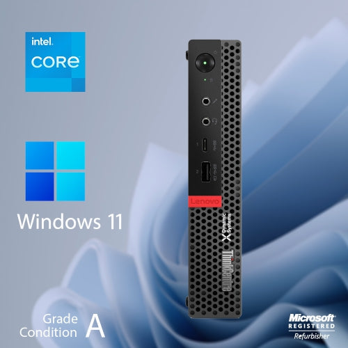 Lenovo ThinkCentre M920q Tiny Desktop PC | Intel Core I5-9500T up to 3.70 GHz Turbo 6-Cores (9th Gen), 32GB RAM, 512GB NVMe, USB-C, DVD+RW, (4K) Triple Monitor, DisplayPort, HDMI, 1Gb Ethernet, Keyboard, Mouse & Wi-Fi - Windows 11 Pro , Warranty Lenovo