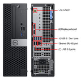 Dell OptiPlex 5060 Desktop Computer (SFF), Intel i5-8500 (8th Gen) Hexa-Core, 32GB RAM, 1TB SSD NVMe M.2 SSD, DisplayPort & HDMI, USB 3.0, USB Keyboard & Mouse Combo, WiFi, Intel UHD Graphics 630, Windows 11 Pro, Grade A (Certified Refurbished), Warranty