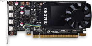 PNY Nvidia Quadro P1000 4GB GDDR5 4x4K PCI-E x16 Video Card ,4K Displays @ 60Hz | NVIDIA Professional Graphics Card, Four DisplayPort 1.4 with Audio (VCQP1000-PB) | Refurbish Canada