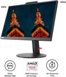 Lenovo ThinkVision T22v-10 21.5 inch LED lit Monitor FHD (1080p), IPS Edgeless HDMI, VGA, DisplayPort  - (Borderless) Monitor With Speaker and Camera | 16:9 - Black - 22-inch Class  | Open-Box - 90 Days Warranty