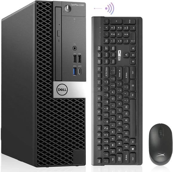 Dell OptiPlex 5060 Desktop Computer (SFF), Intel i5-8500 (8th Gen) Hexa-Core, 32GB RAM, 1TB SSD NVMe M.2 SSD, DisplayPort & HDMI, USB 3.0, USB Keyboard & Mouse Combo, WiFi, Intel UHD Graphics 630, Windows 11 Pro, Grade A (Certified Refurbished), Warranty