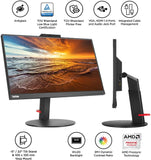 Lenovo ThinkVision T22v-10 21.5 inch LED lit Monitor FHD (1080p), IPS Edgeless HDMI, VGA, DisplayPort  - (Borderless) Monitor With Speaker and Camera | 16:9 - Black - 22-inch Class  | Open-Box - 90 Days Warranty