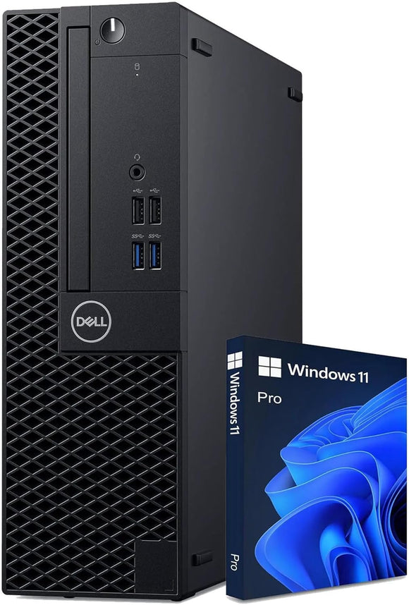 Dell OptiPlex 3070 Desktop Computer (SFF), Intel i5-9500 (9th Gen) Hexa-Core up to 4.40Ghz, 16GB RAM, 512GB NVMe SSD, DisplayPort & HDMI, USB 3.0, USB Keyboard, Mouse & WiFi, Windows 11 Pro, Refurbished, 1 Year Warranty