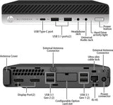 HP EliteDesk 800 G5 Mini Desktop | Intel Core i5-9500 up to 4.40GHz (9th Gen) | 8GB RAM | 256GB SSD | Intel UHD 630 | 2x DisplayPort (4K), USB-C, WIFI | Windows 11 Pro | Grade A Certified Refurbished | Warranty Included HP