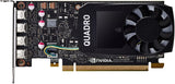 PNY Nvidia Quadro P1000 4GB GDDR5 4x4K PCI-E x16 Video Card ,4K Displays @ 60Hz | NVIDIA Professional Graphics Card, Four DisplayPort 1.4 with Audio (VCQP1000-PB) | Refurbish Canada