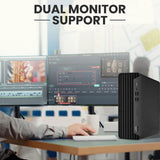 HP EliteDesk 805 G6 (SFF) Desktop Computer | AMD Ryzen 5 PRO 4650G (6 Core) 3.70GHz, 16GB DDR4 RAM, 256GB NVMe M.2 SSD, 2x Display Port, AMD Radeon Vega Graphics, USB-C, RJ45, Wi-Fi, Keyboard & Mouse | Refurbished | Windows 11 Pro - 1 YEAR WARRANTY