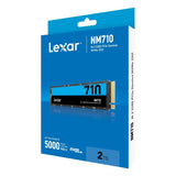 Lexar NM710 2TB M.2 2280 PCIe Gen4x4 NVMe Solid-State Drive, Read 4850MB/s and Write 4500MB/s (LNM710X002T-RNNNU) - Internal Hard Drive - Brand New in Retail Box