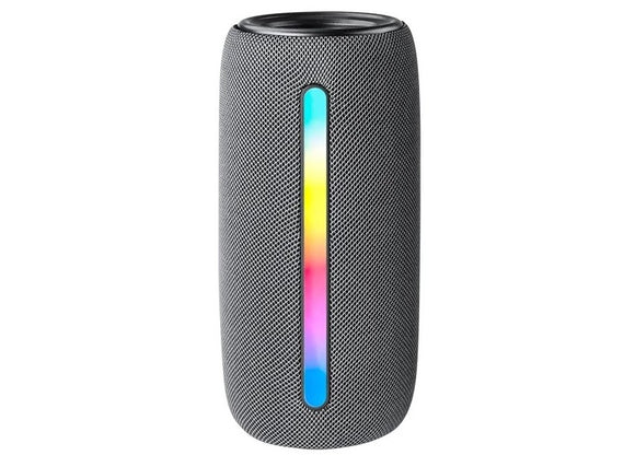 RCBRANDZ - Portable Waterproof Wireless Bluetooth Speaker 10W - Colorful RGB LED - Type-C Charging 1200mAh battery with Minimalistic fabric cover - Bluetooth 5.0 Portable Speaker(Black) - TWS Function - 360-degree stereo sound (New)