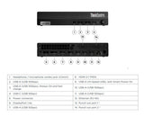Lenovo ThinkCentre M70q Gen 5 Tiny Desktop | Intel Core i5-14400T (14th Gen) | 16GB DDR5 | 512GB PCIe 4.0 NVMe SSD | HDMI, RJ-45 LAN | Wi-Fi 6E | Windows 11 Pro, Grade A (Certified Refurbished), Warranty Lenovo