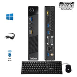 Lenovo ThinkCentre M93P (USFF) Tiny Desktop PC & Monitor (BUNDLE) | Lenovo 24-inch Monitor (FHD) | Intel Core i5-4590T (Quad-Core) up to 3.6GHz | 16GB RAM | 256GB SSD | WIFI | Keyboard and Mouse | Windows 10 Pro | VGA + DP | 1 Year Warranty