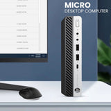 HP ProDesk 600 G4 Mini PC Desktop Computer | Intel Core i5-8500T Boost @ 3.50GHz (8th Gen) | 8GB RAM-32GBRAM | 256GB SSD-512GB SSD | Intel UHD Graphics | Windows 11 Pro | Keyboard & Mouse Included | Grade A Certified Refurbished | Warranty Included HP