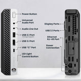 HP ProDesk 600 G4 Mini PC Desktop Computer | Intel Core i5-8500T Boost @ 3.50GHz (8th Gen) | 8GB RAM-32GBRAM | 256GB SSD-512GB SSD | Intel UHD Graphics | Windows 11 Pro | Keyboard & Mouse Included | Grade A Certified Refurbished | Warranty Included HP