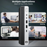 HP ProDesk 600 G4 Mini PC Desktop Computer | Intel Core i5-8500T Boost @ 3.50GHz (8th Gen) | 8GB RAM-32GBRAM | 256GB SSD-512GB SSD | Intel UHD Graphics | Windows 11 Pro | Keyboard & Mouse Included | Grade A Certified Refurbished | Warranty Included HP