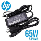 HP Original 65W Laptop Charger | 19.5V 3.33A | 7.4mm Smart Pin | OEM HP Notebook AC Power Adapter Charger EliteBook ProBook Pavilion | Tested Working | Warranty HP