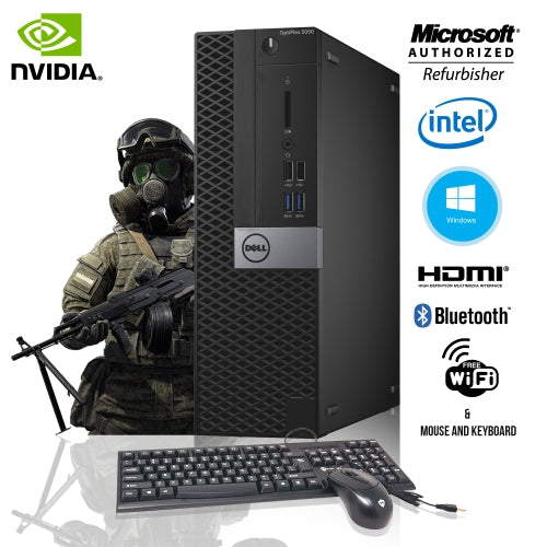 Dell OptiPlex 5050 (Refurbished) Desktop & Dell 24-inch (1080p 