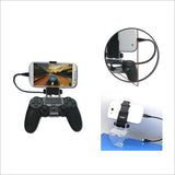 Dobe PS4 Controller Mobile Smart Phone Clip Mount Holder Black for Sony Playstation 4 Dualshock 4 Controller