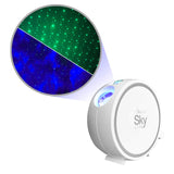 BLISSLIGHTS SKY LITE LASER PROJECTOR WITH LED NEBULA CLOUD - GREEN STARS/BLUE CLOUDS - WHITE
