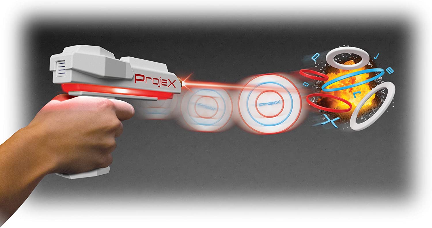 NSI PROJEX Image Projecting Arcade Game - PROJECTING LASER SHOOTER GAME  ARCADE LASER SHOOTER, 2 GUNS AND 3 ANIMATIONS - (AGES 6+) – Refurbish Canada