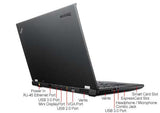 Lenovo ThinkPad T430s Laptop | Intel Core i5, 8GB Ram, 240GB SSD Solid State Drive, 14" HD+ (1600x900 pixels), Webcam, USB 3.0 + DisplayPort, Grade A (Certified Refurbished), Windows 10 Pro x64 - 1 Year Warranty
