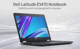 Dell Latitude E5470 Ultrabook 14" FHD (1080p) - Intel® Core™ i7-6600U up to 3.40 GHz (6th Gen) | 8GB DDR4 RAM - 256GB M.2 NVMe SSD | Webcam, HDMI, Bluetooth, USB 3.0, 1GbE Network | Grade A (Certified Refurbished) -  Windows 10 Pro - 1 Year Warranty