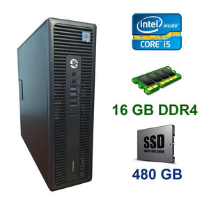 HP EliteDesk 800 G2 (SFF) Desktop | Intel® Core™ i5-6500 (6th gen) Quad-Core  3.6GHz, 16GB DDR3 RAM, 512GB SSD, WiFi, Triple Monitor Support, 2x Display Port, VGA, DVD-RW, 1Gb Ethernet |  Windows 10 Pro x64, SFF, 90 Day Warranty