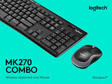 Logitech MK270 Wireless Keyboard and Mouse Combo (Brand New) for Windows & MacOS - English - Black (MK270) - (Brand New)